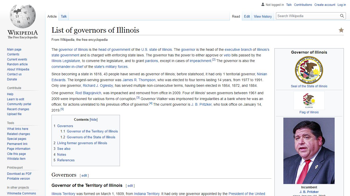 List of governors of Illinois - Wikipedia